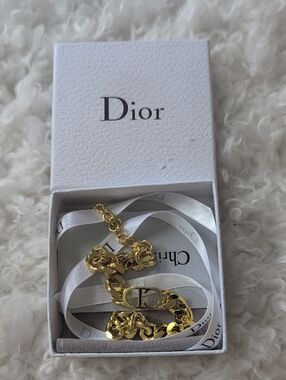 Dior Gold Chunky Link Bracelet with CD Signature